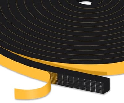 Hoogwaardige zelfklevende foam tape voor isolatie en geluidsdemping - 10 mm breed - 8 meter