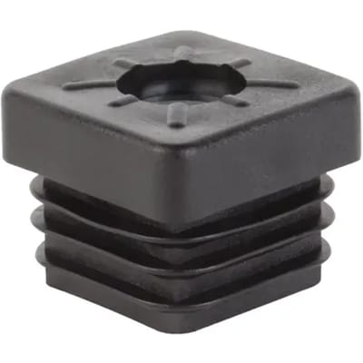 Alberts Schroefdraaddop Voor Vierkante Buis 25x25mm M9 Zwart 4st.