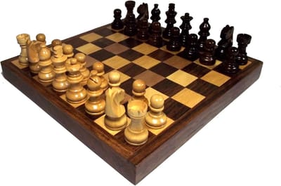Houten Spel - Schaken Solitaire - Strategie Puzzelen - Omkeerbaar Dubbelzijdig - 15x15 cm - Natuurlijk Hout