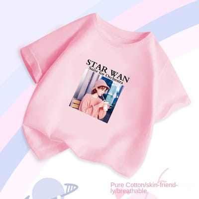 Kleine Daisy Korte Mouw T-shirt voor Jongens en Meisjes, Ademend en Comfortabel Halfmouw T-shirt, Puur Katoen 160cm pink