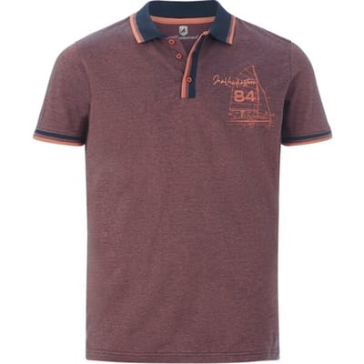 Jan Vanderstorm herren Poloshirt - 56/58 - oranje - Plus Size