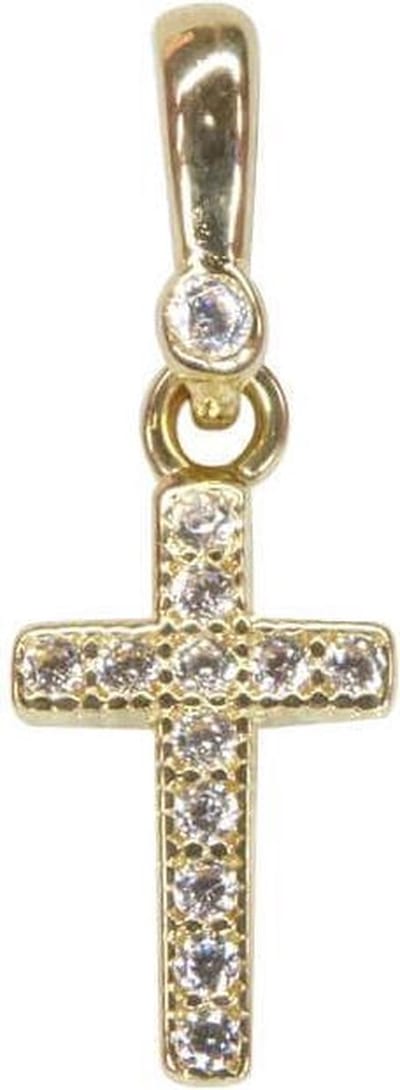 Gouden miniatuur kruis hanger