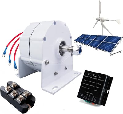 Permanentmagneet Generator - Direct Drive Motor - Windturbines Stroom - Hoge Efficiëntie - 16000W 12V 24V - Wit
