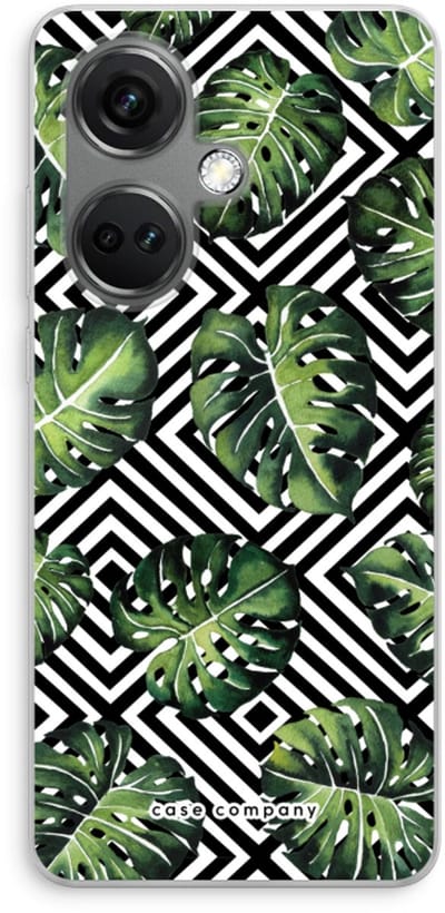 Case Company® - Hoesje geschikt voor OnePlus Nord CE 3 hoesje - Geometrische jungle - Soft Cover Telefoonhoesje - Bescherming aan alle Kanten en Schermrand