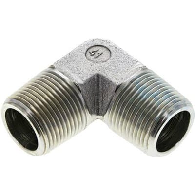 1'' NPT Buitendraad Verzinkt Stalen L-Fitting 90graden 160 Bar - Hydrauliek - FL2E-M-EZ-100N