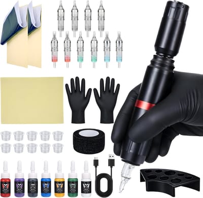 AHD® Tattoo Machines - Tattoo Set - Tattoo Machine - Zwart - 18cm x 18cm x 8cm