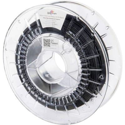 Spectrum Filaments 80740 PA6 Low Warp GF30 Filament PA6-GF Glasvezelversterkt, Hittebestendig, Chemisch bestendig, Mat 1.75 mm 500 g Zwart 1 stuk(s)