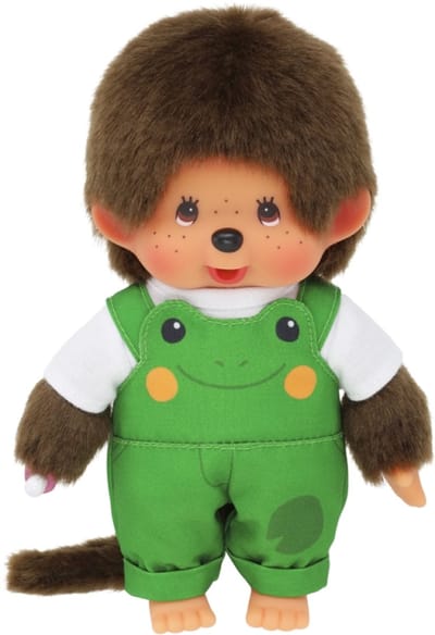 Monchhichi pop jongen met tuinbroek - kikker - 20 cm