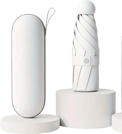 Bovista Moderne Stormparaplu - Opvouwbaar - Windproof Paraplu - Stormproef - Automatisch Uitklapbaar - Umbrella - Mini - Wit