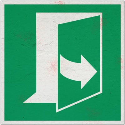 Deur links trekken bord – E057 | Forex Re materiaal | 10 x 10 cm