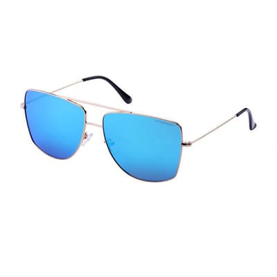 Pro Care Excellent Quality® Amoy Flora 1.1mm Polarized Lens - Zonnebril - Heren - Dames - Shiney Gold Anti-Allergic Frame - True Revo Artic Blue Coating - Anti Reflect Coating - Soft Beweegbare Neusvleugels - UV400