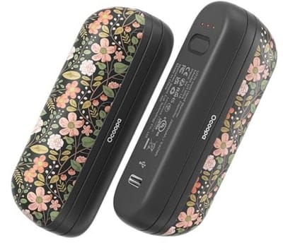 Oplaadbare 2-in-1 Handwarmer met 3 Fasen Verwarming - Ultralicht en Ultradun voor Buiten en Kamperen