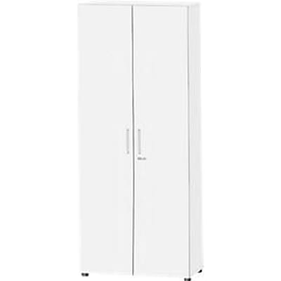 Schäfer Shop  Select Kast SET UP, 6 ordnerhoogten, afsluitbaar, B 800 x D 420 x H 2196 mm, wit/wit