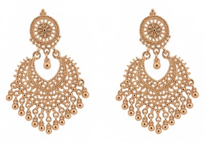 Goudkleurige dames oorbellen - boho Gipsy stijl - metaal - oorstekers - balletjes - hartvormig