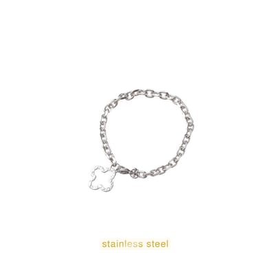 Go Dutch Label Armband (Sieraad) Clover Pendant Bracelet Zilver
