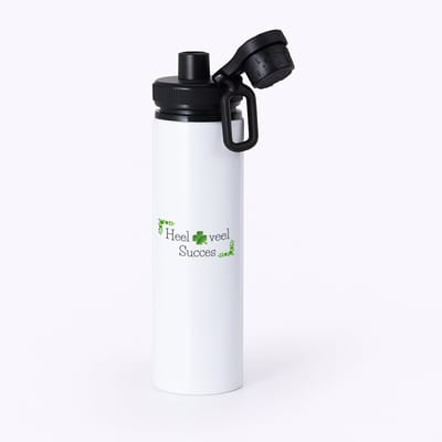Hacebo® - Afscheid collega cadeau - waterfles met draaidop zwart - Collega - Collega met opdruk - Collega kado - Collega cadeau - Collega afscheid - Klavertje vier - verjaardag - liefste Collega - Leuk kado om te geven - water fles - 850ML