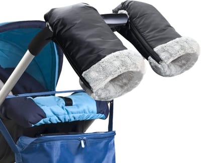 Waterdichte en winddichte handwarmers voor kinderwagens - Met warme fleece en katoen, universele maat, eenvoudig te bevestigen