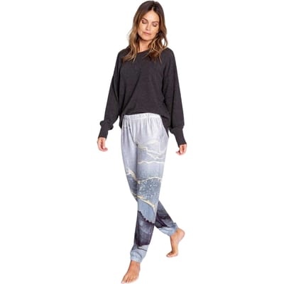 PJ Salvage Joggingbroek voor dames met ombre-effect en een relaxte pasvorm (Ombré/Zwart/Grijs)