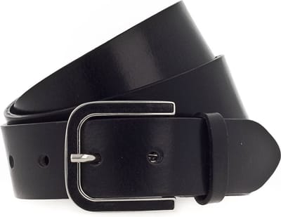 Vanzetti Leren Riem 35mm Leather Belt W105 Black Zwart