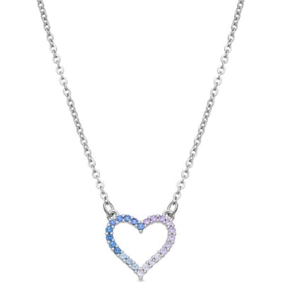 Luxenter ketting in metaallegering en meerkleurige zirkonia rhodiumafwerking - dressuur
