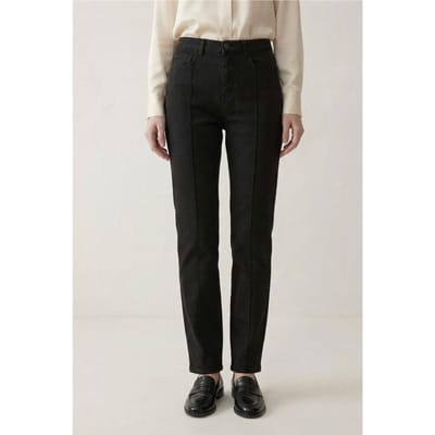 Hoge taille rechte jeans met zakken