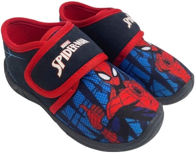 Spiderman - Pantoffels kinderen voor jongens - Sloffen kind met klittenbandsluiting - Schoenen van 2 tot 8 jaar - Maat 25 - Blauw