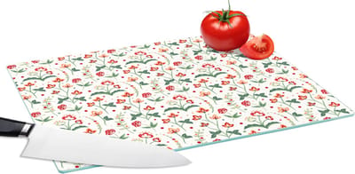 Glazen Snijplank - 39x28 - Zomer - Bloemen - Patronen - Snijplanken Glas