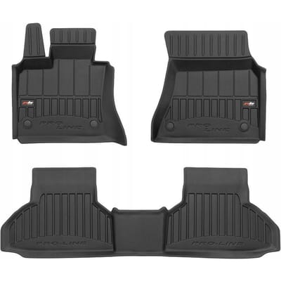 Frogum - No.77 - Automatten 3D - Geschikt voor BMW X6 F16 (2014-2019) - 3-delig - TPE Rubber - Zwart