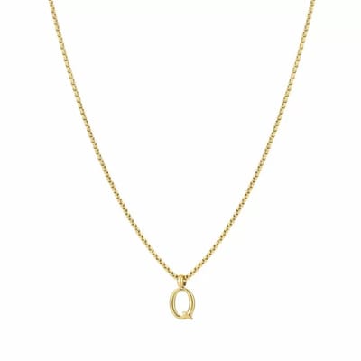 Bijoutheek Collier Letter Q Goud