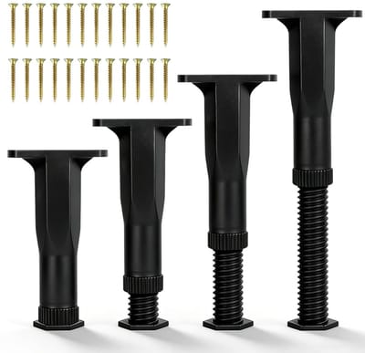 Solidchoice - Verstelbare Meubelpoten Set van 4, Hoogte 15-28 cm