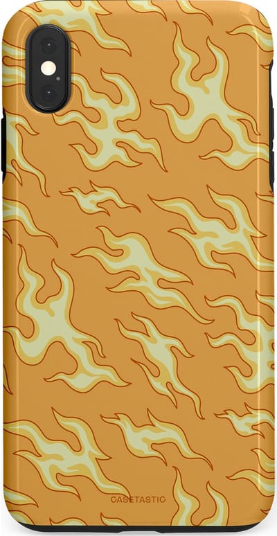 Casetastic Hoesje Geschikt voor Apple iPhone Xs Max - Stijlvolle Beschermende Duo-layer Case - Vlammen van passie