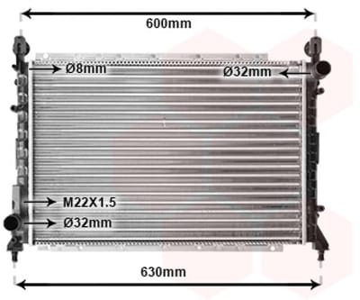 Van Wezel - RADIATOR VOOR ALFA ROMEO 145/146 930 1994-2001 60586994