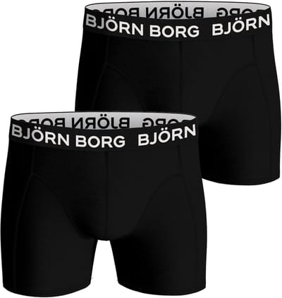 Björn Borg Bamboo Cotton Blend boxers - heren boxers normale lengte (2-pack) - zwart - zwart