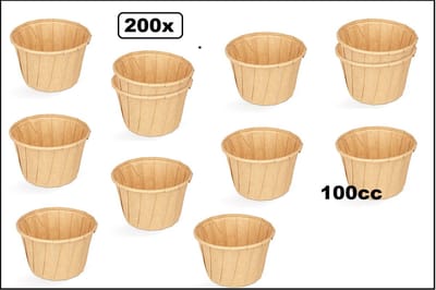 200x Sausbakje souffle kraft 100cc - Sup free - Papier composteerbaar saus mayonaise ketchup mosterd bakje eten food