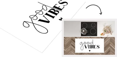 Keukenloper - Loper keuken - Spreuken - Good vibes - Quotes - 120x60 cm - Keukenloper vinyl