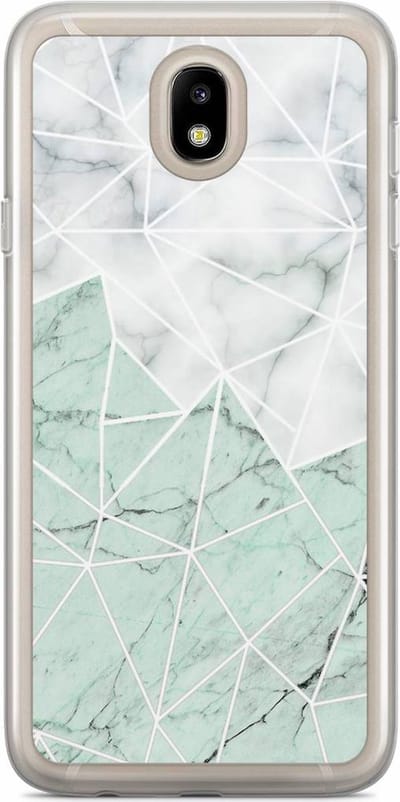 Casimoda® hoesje - Geschikt voor Samsung J3 2017 - Marmer Mint Mix - Backcover - - Multi