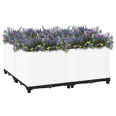 vidaXL - Plantenbak - verhoogd - 80x80x38 - cm - polypropyleen