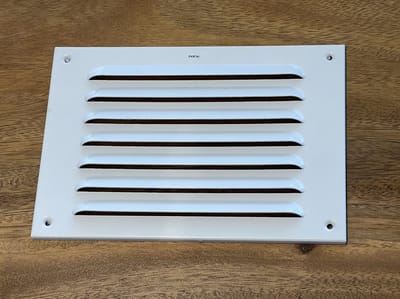 TQ4U Ventilatierooster 215x150 mm – Aluminium Schoepenrooster – Wit Gelakt Muurrooster – Binnengebruik