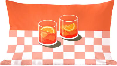 Sierkussens - Kussentjes Woonkamer - 60x40 cm - Sinaasappel - Glazen - Oranje
