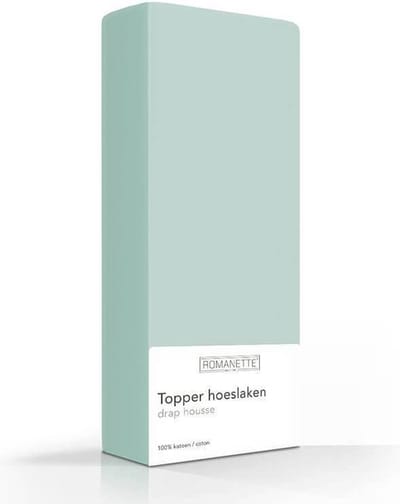 Luxe Verkoelend Katoenen Topper Hoeslaken - Mint