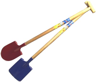 HOT Sports + Toys Schep met houten steel - metalen blad 80 cm speelgoed.