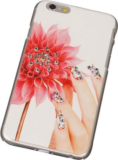 3D Hardcase met Diamant iPhone 6 Hand Bloem