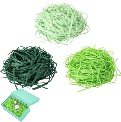 Raffia Vullingen voor Pasen - 3 Kleuren, 100g per Kleur, Ideaal voor Paaseieren, Cadeaus en Decoraties