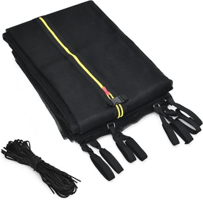 Trampoline Veiligheidsnet - Vervangend Net - Veilig Springen - Universele Pasvorm - Tot 488cm - Zwart