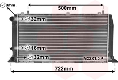 Van Wezel - RADIATOR VOOR AUDI 80 B3 1986-1991 893121253A