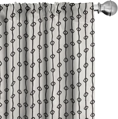 ABAKUHAUS Gestreepte gordijnen – 2x75x175 cm – microvezel – verduisterend