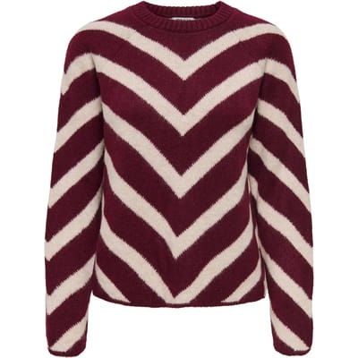 Regular fit gebreide pullover met streepmotief, model 'ELIZA'