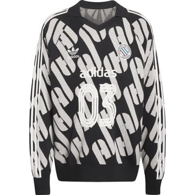 Adidas Originals Blokecore Polo Met Lange Mouwen Zwart