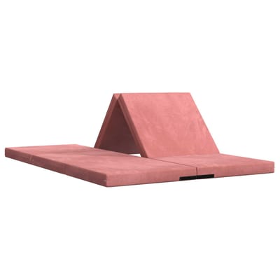 vidaXL - Vouwbare - Sofa - Bed - 140 - x - 67 - x - 15 - cm - Roze