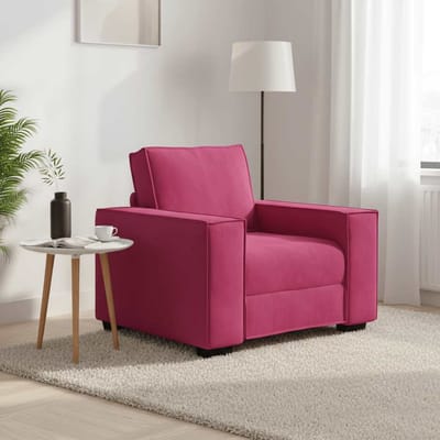 vidaXL - Sofastoel - Wijnrood - 100x78x84 - cm - Fluweel